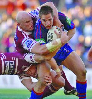 Ben Kennedy had a long and successful NRL career playing for Manly (pictured), Newcastle and Canberra.